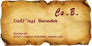 Csényi Benedek névjegykártya